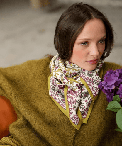 Foulard indien femme – Mina Améthyste - Lili Margaret