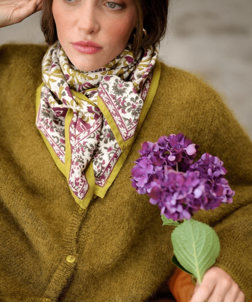 Foulard indien femme – Mina Améthyste