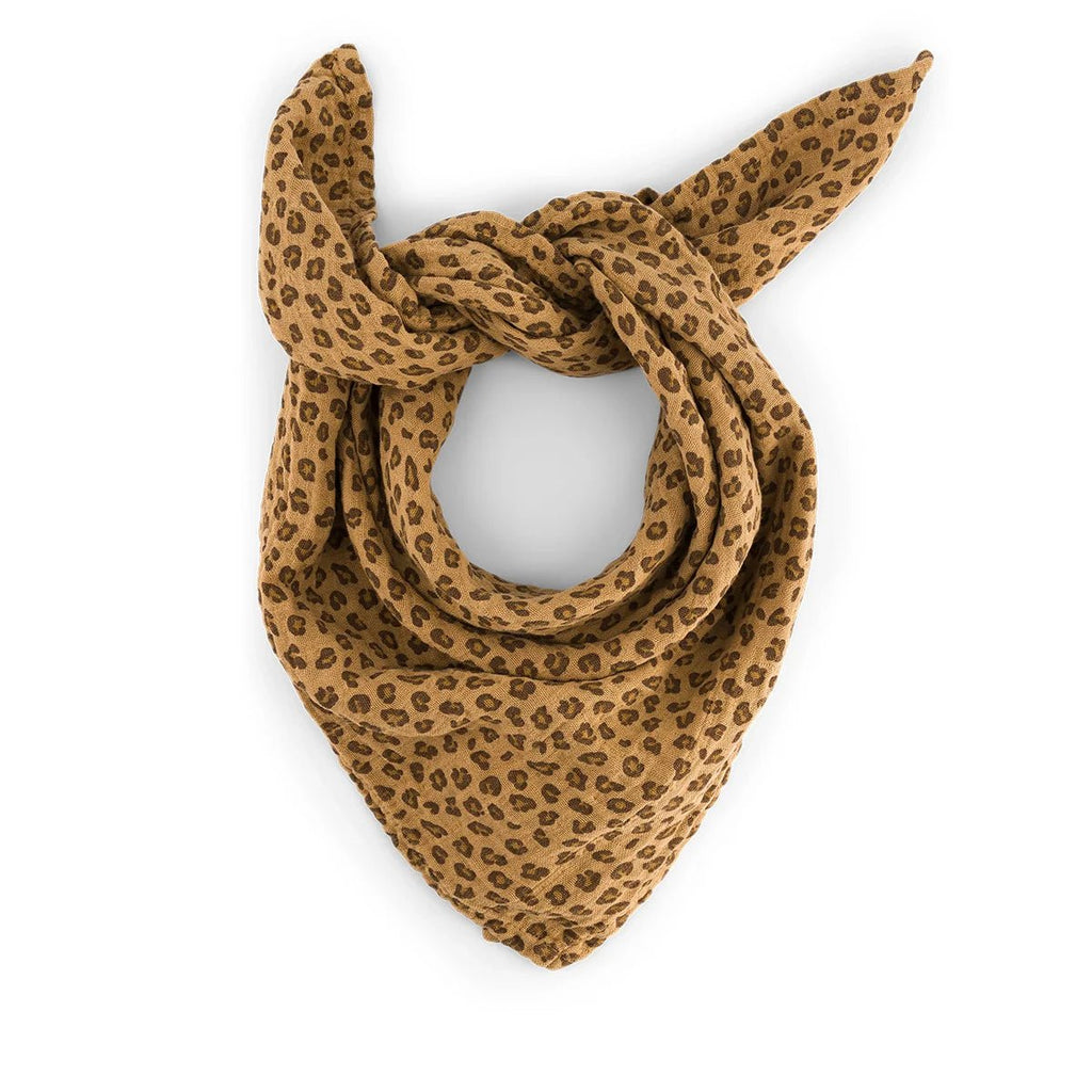 Foulard léopard enfant café - Rose in april
