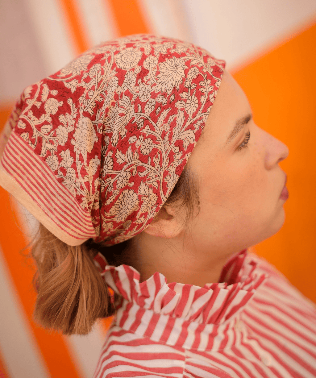 Foulard petit format Anjali Cerise