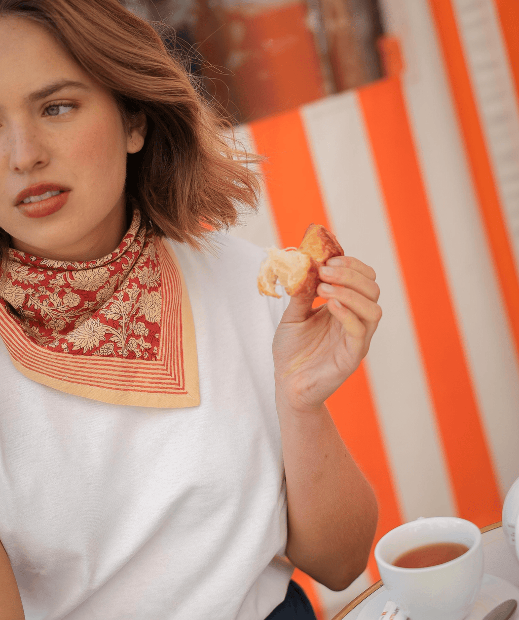 Foulard petit format Anjali Cerise