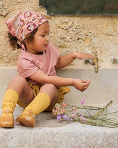 Foulard petit format Jaya Rose Blush