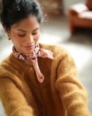 Foulard petit format Jaya Rose Blush