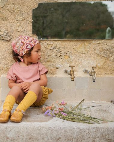 Foulard petit format Jaya Rose Blush