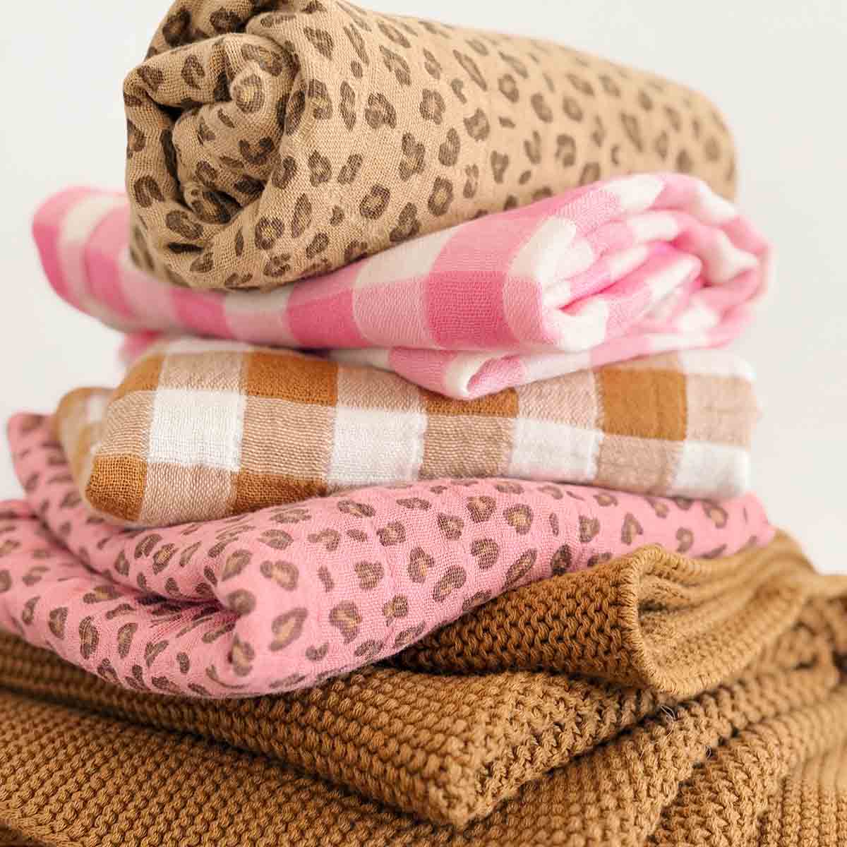 Foulard vichy caramel - Rose in april - Lili Margaret