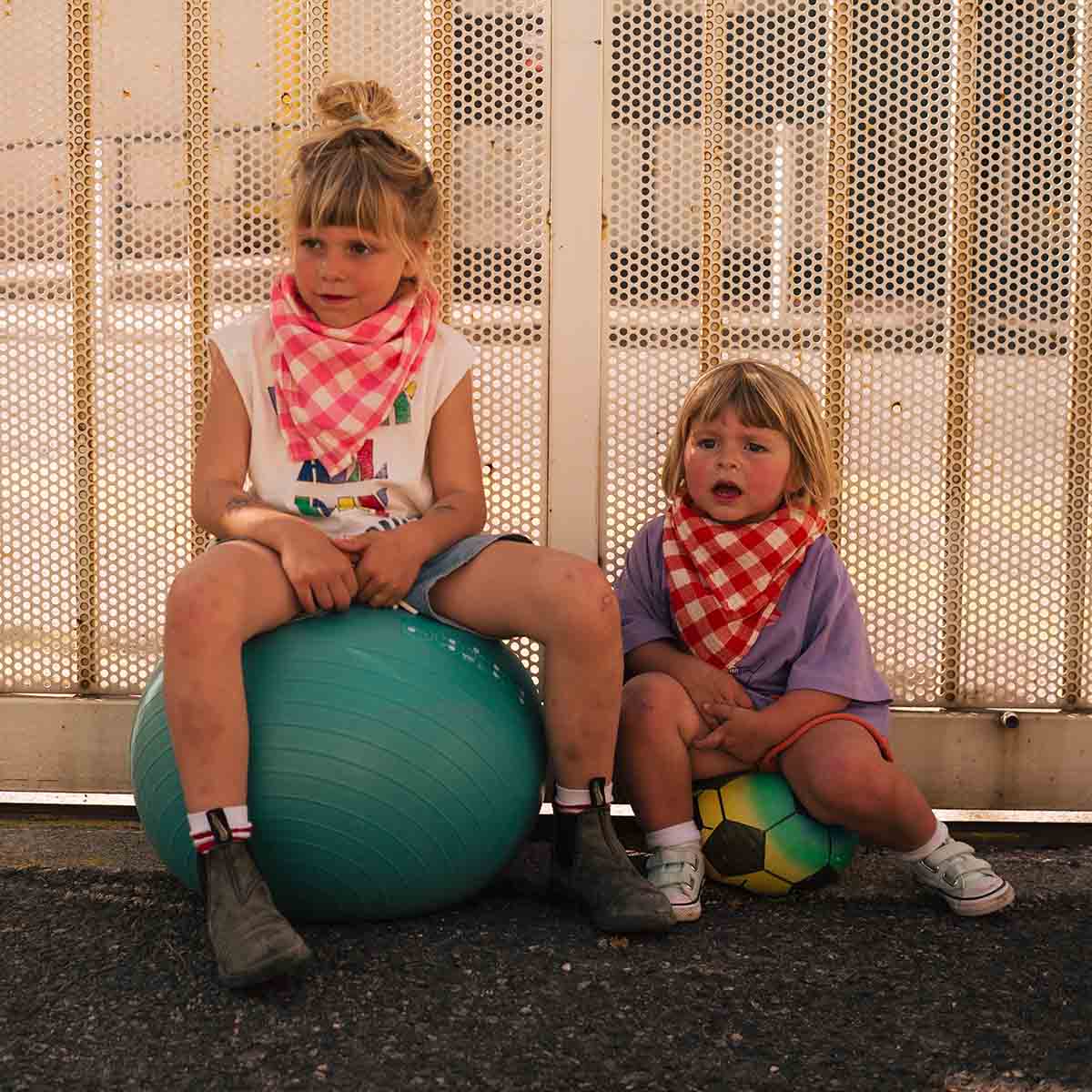 Foulard vichy rose fluo - Rose in april - Lili Margaret