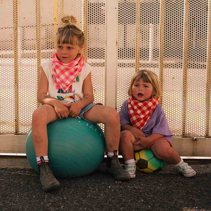 Foulard vichy rose fluo - Rose in april - Lili Margaret