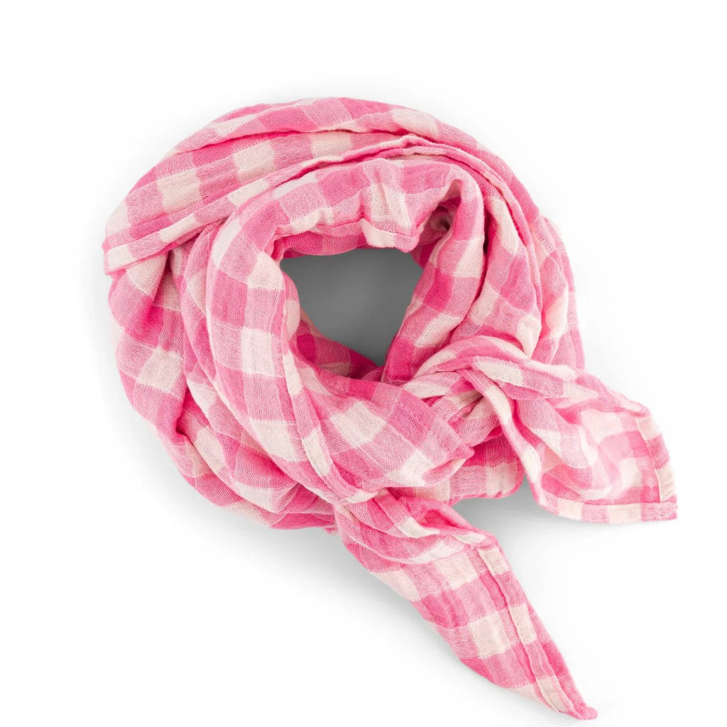 Foulard vichy rose fluo - Rose in april