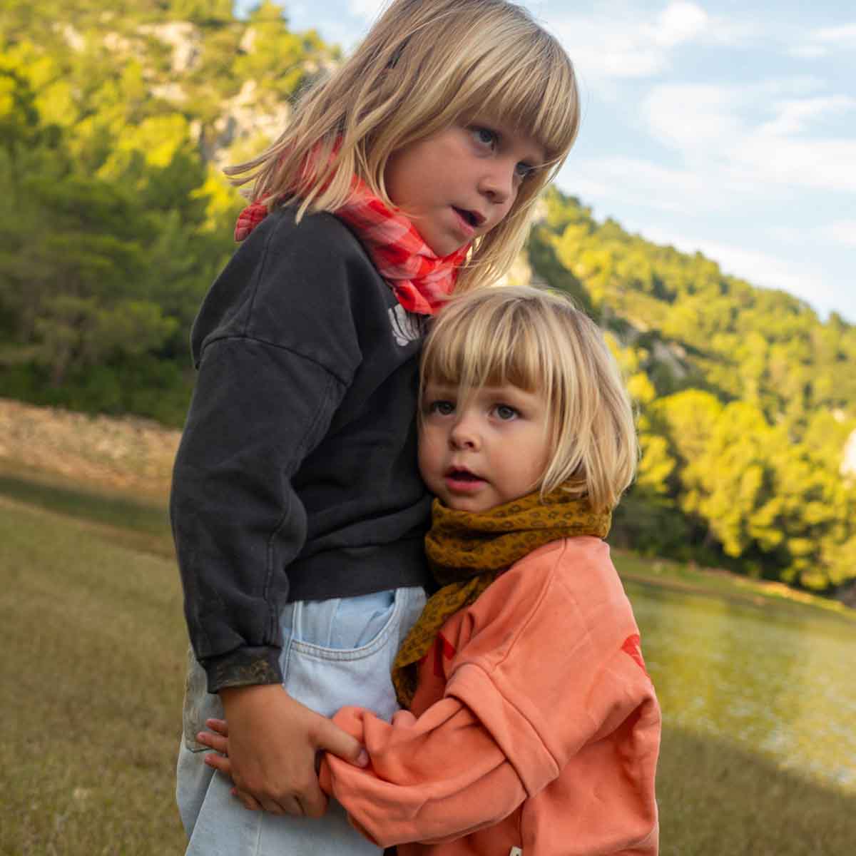 Foulard vichy Rouge/Rose - Rose in april - Lili Margaret