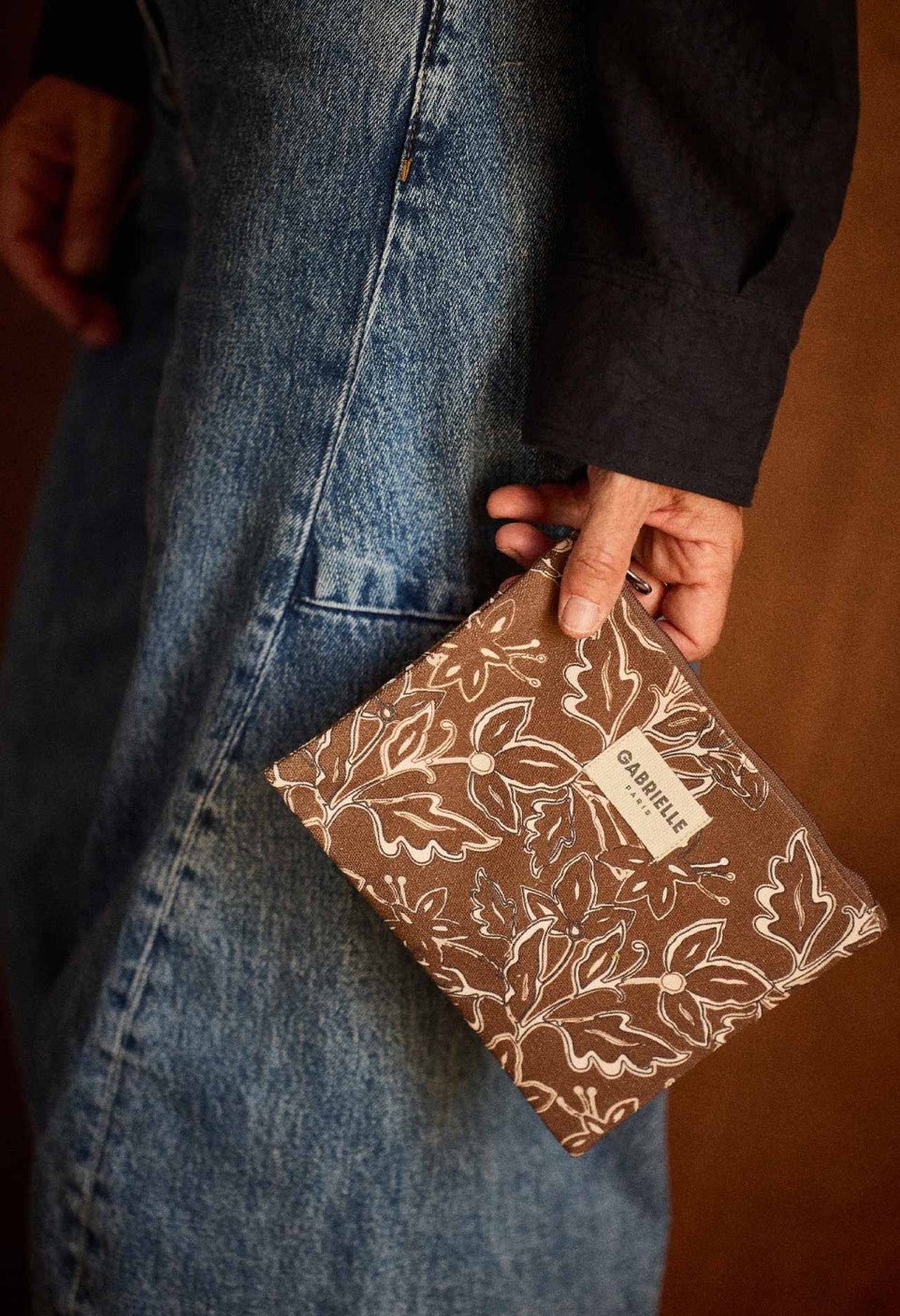 Petite pochette en coton Chantilly - Gabrielle Paris - vue 1