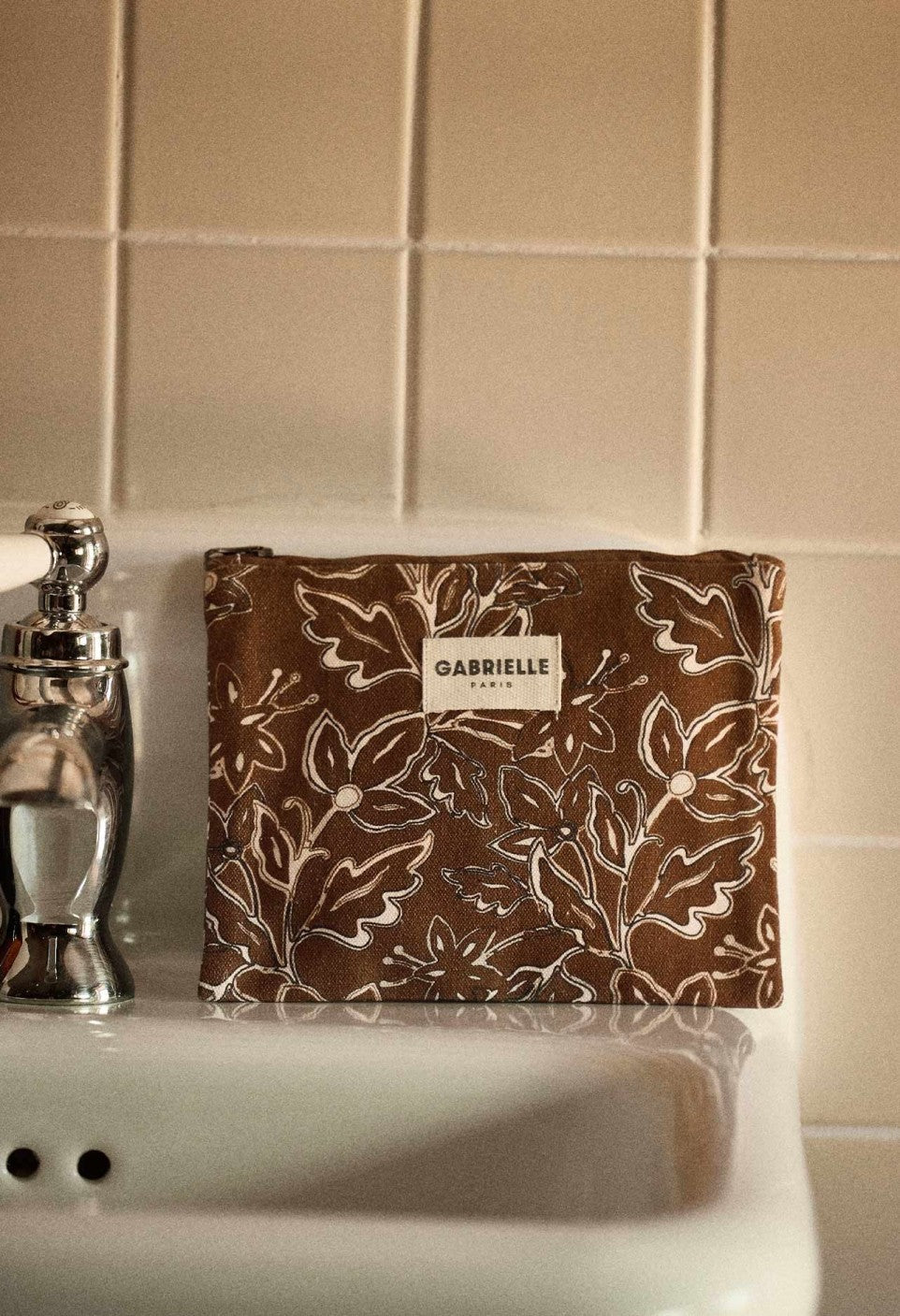 Petite pochette en coton Chantilly - Gabrielle Paris - vue 3