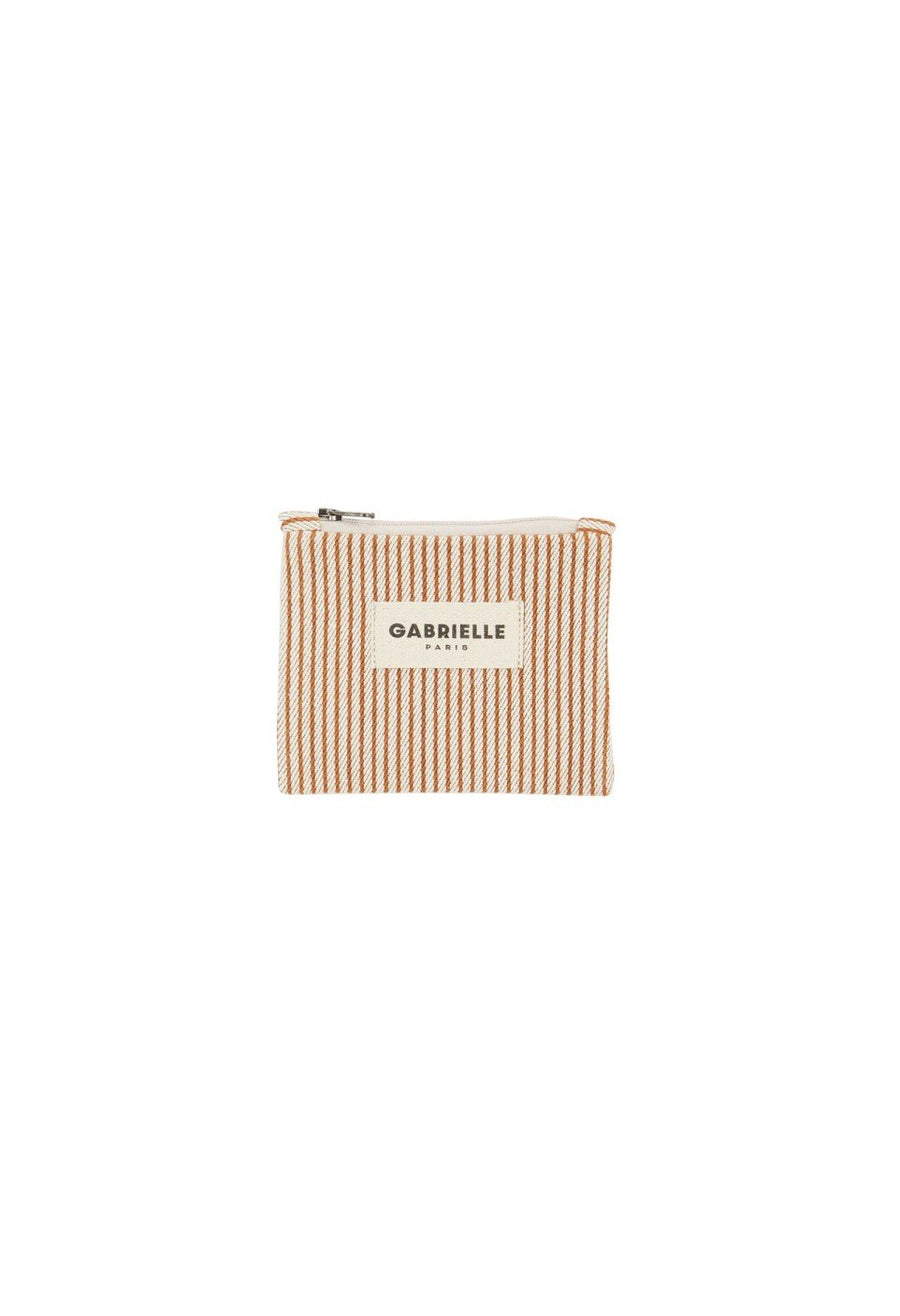 Porte-monnaie en coton Rayures Argile