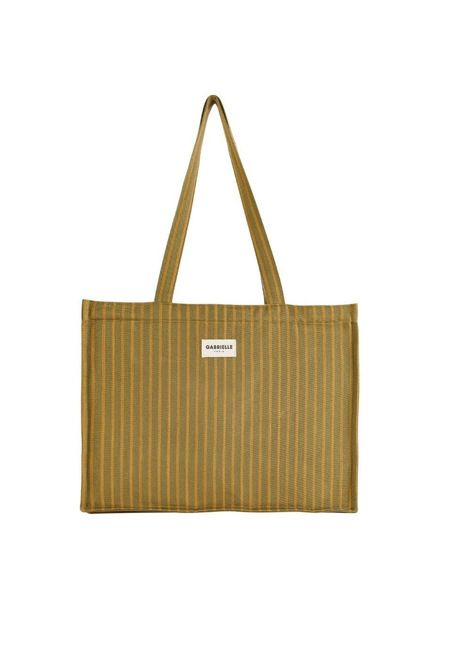 Sac cabas femme 24H en coton Rayures Rivoli