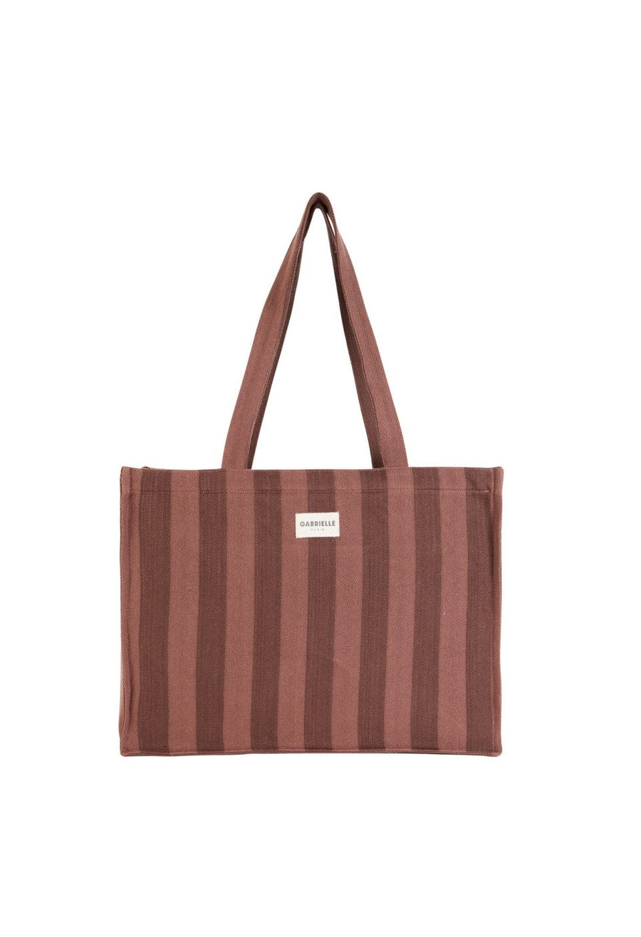 Sac cabas femme 24H en coton Rayures Saint-Honoré