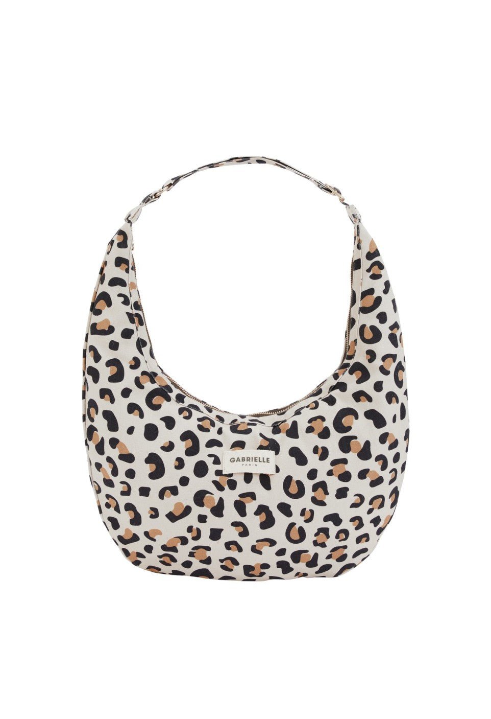 Sac demi-lune femme New B en coton Léopard - Gabrielle Paris - vue 5