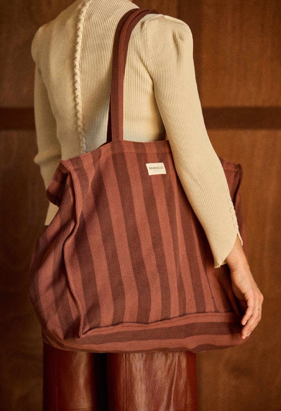 Sac week-end femme en coton Rayures Saint-Honoré - Gabrielle Paris - vue 1