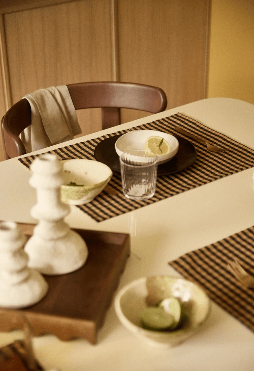 Set de table en coton à carreaux Vichy Café-Gabrielle Paris-Sets de table