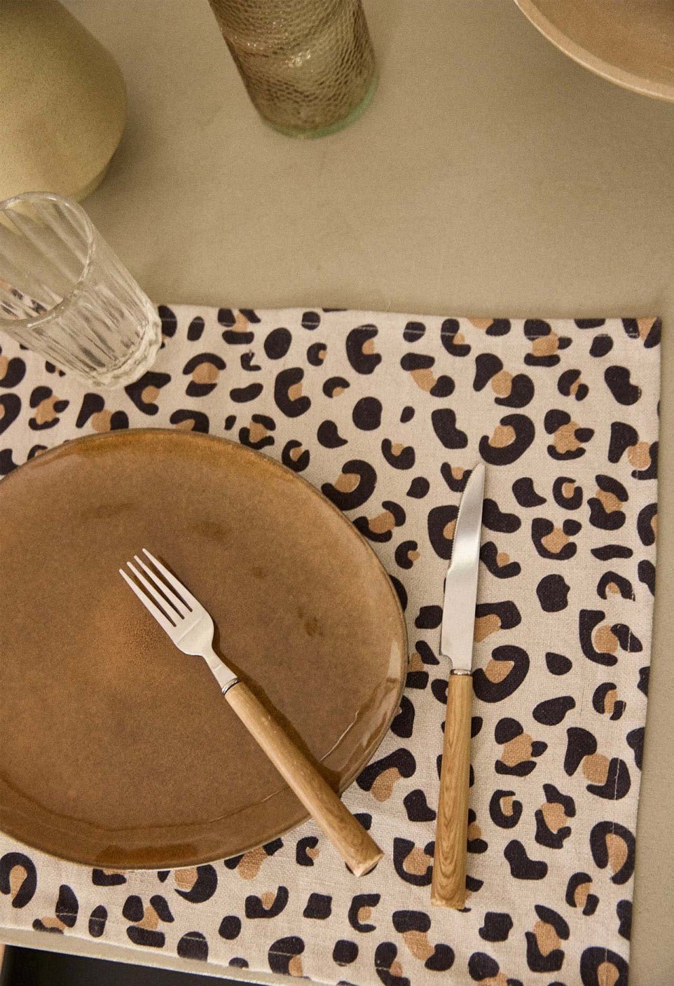 Set de table en coton Léopard - Gabrielle Paris - vue 1