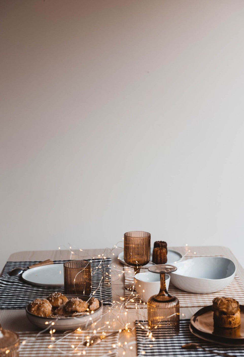 Set de table en coton Vichy Camel - Gabrielle Paris - vue 1