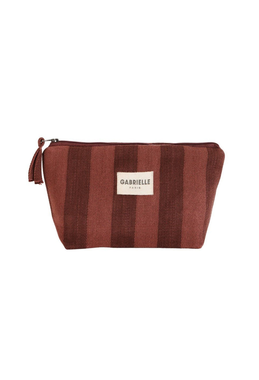 Trousse de maquillage en coton Rayures Saint-Honoré