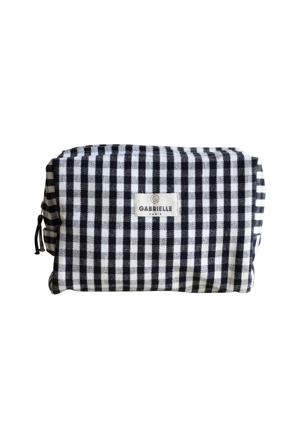Trousse de toilette en coton Vichy Black - Gabrielle Paris - vue 5