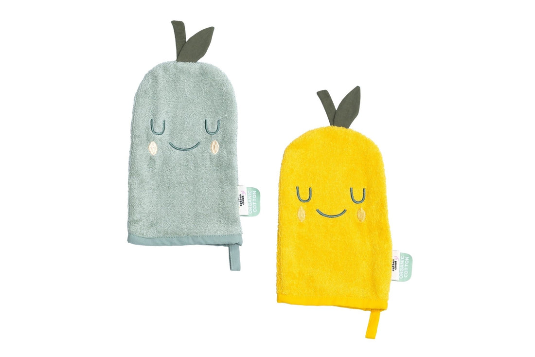 GANTS DE TOILETTE ENFANT EN COTON ÉPONGE - LOT DE 2 | The Cotton Cloud - Lili Margaret