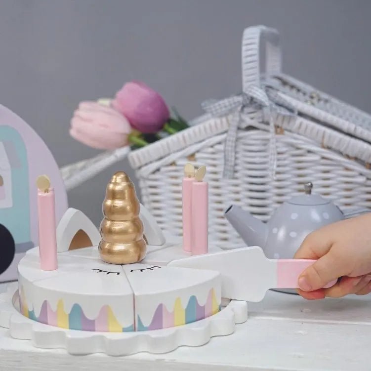 Gâteau licorne en bois - jabadabado