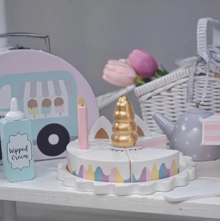 Gâteau licorne en bois - jabadabado