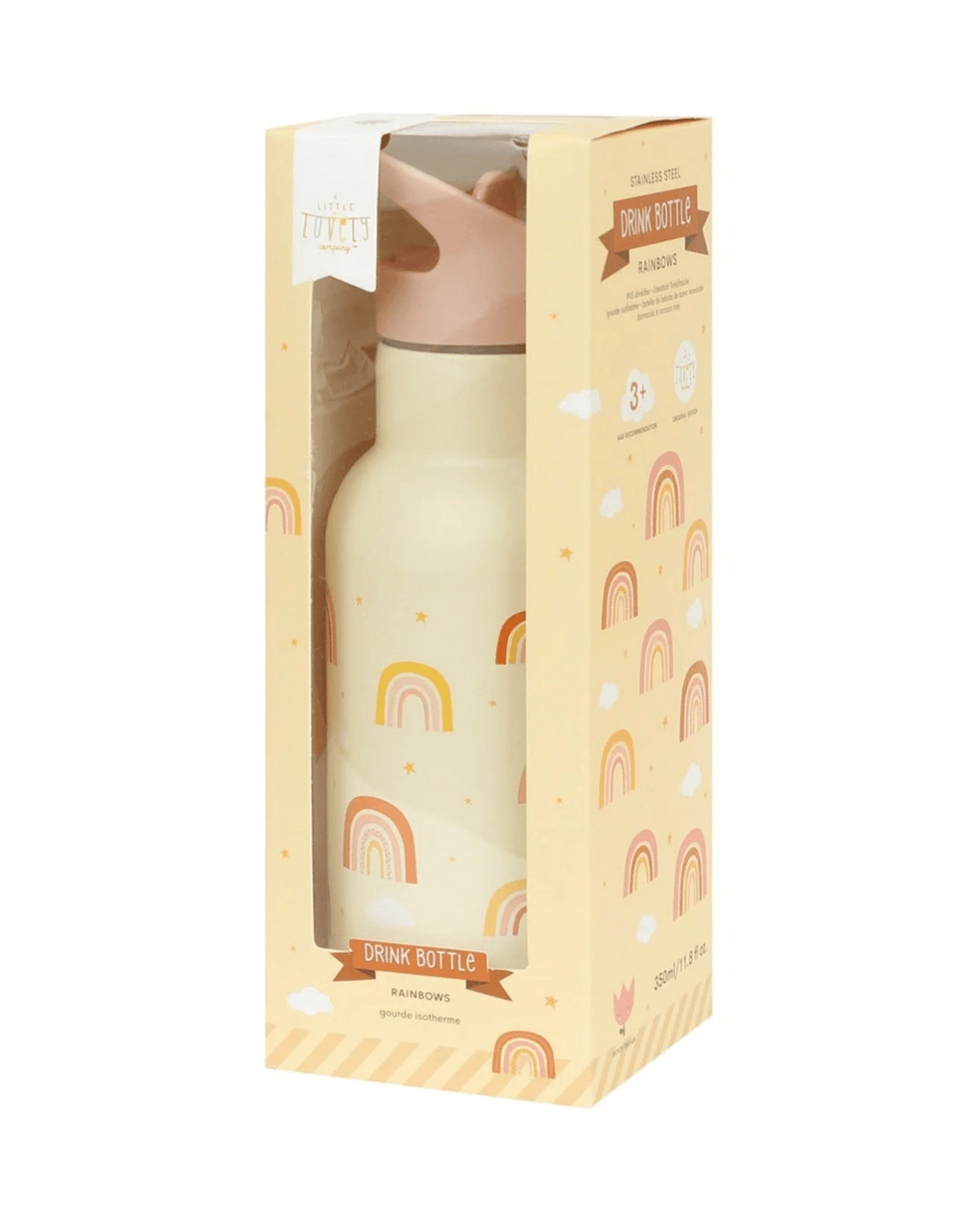 Gourde enfant arc - en - ciel en acier inoxydable - a little lovely company