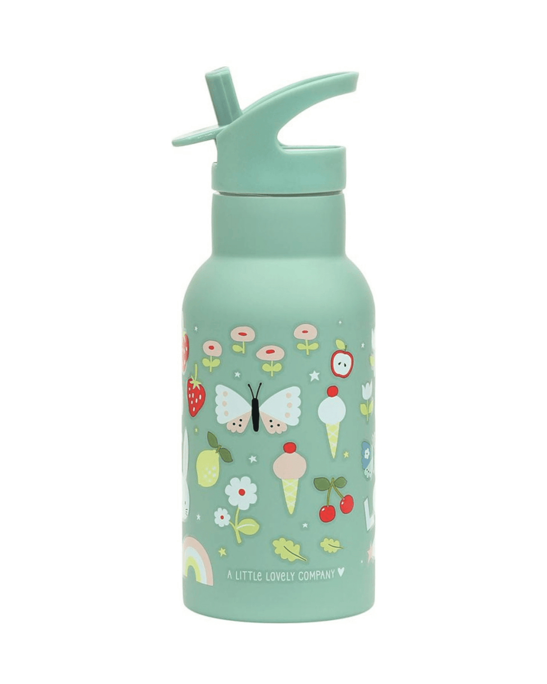 GOURDE ENFANT ISOTHERME ARC - EN - CIEL ET FRAISE MAGIQUE - A Little Lovely Company - Lili Margaret