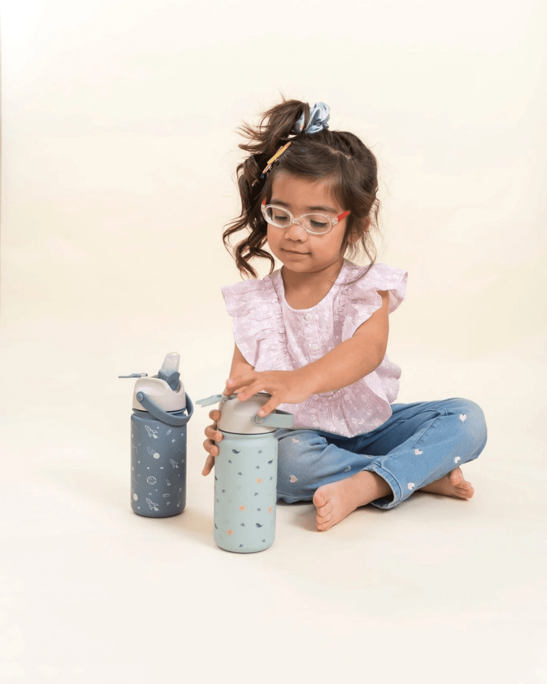 Gourde enfant isotherme baleine bleue - The Cotton Cloud - Lili Margaret