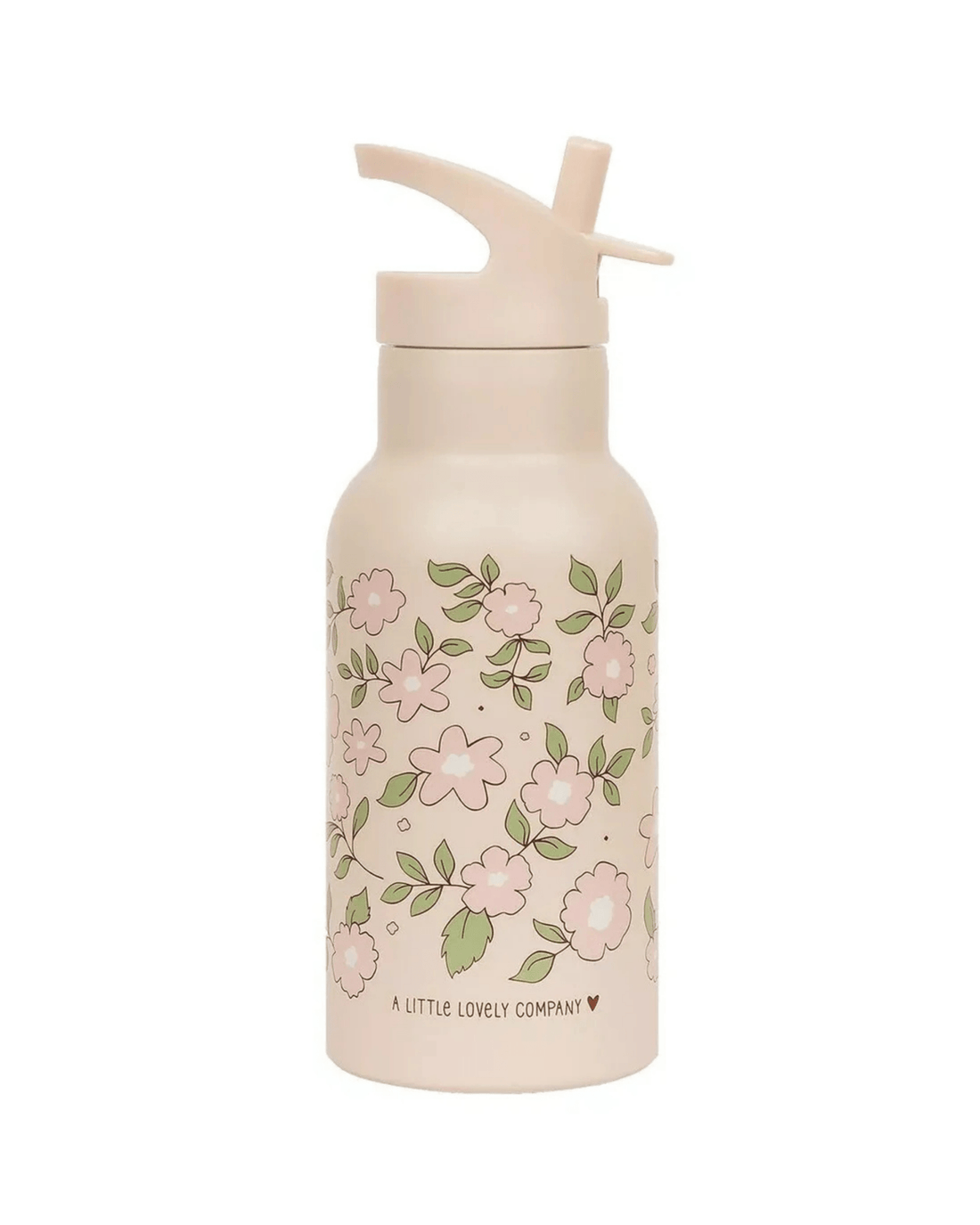 GOURDE ENFANT ISOTHERME FLEURS ROSES - A Little Lovely Company - Lili Margaret