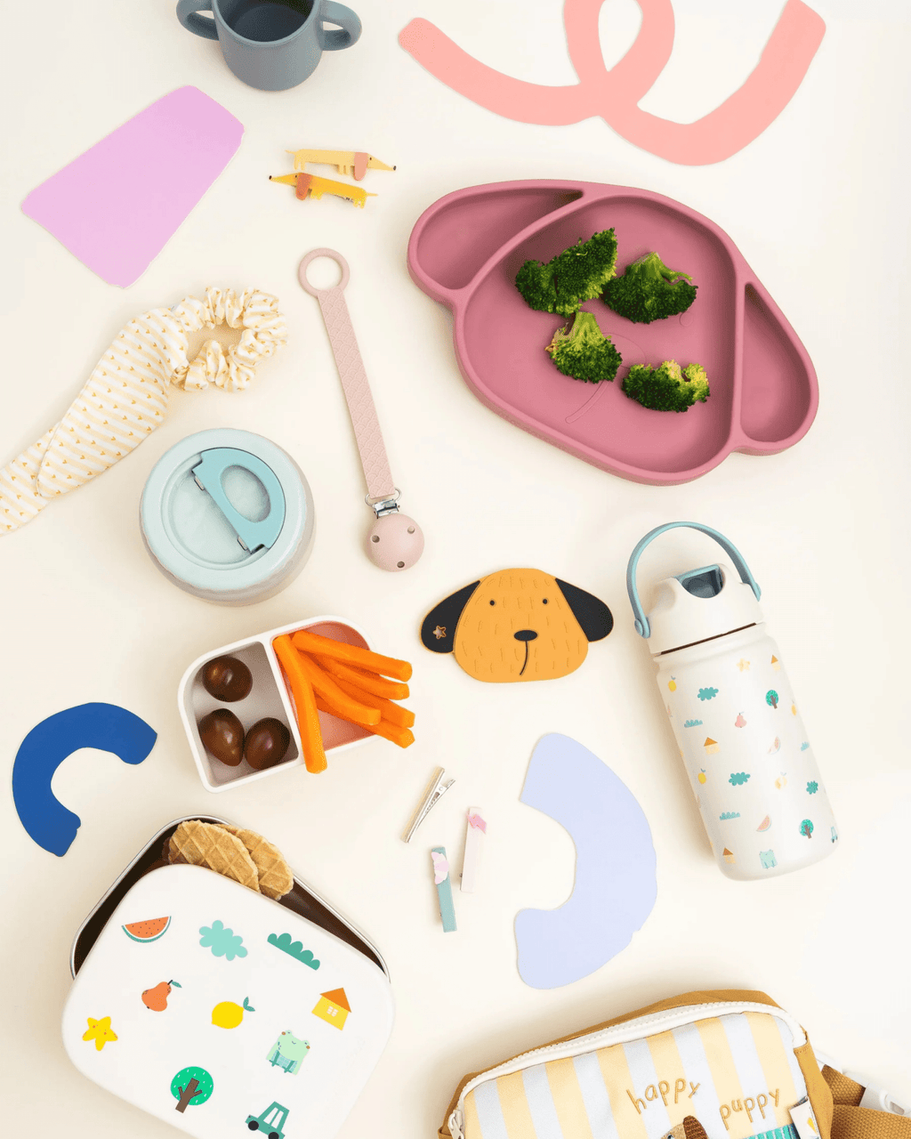 Gourde enfant isotherme inox motifs nature et fruits tiny bits - the cotton cloud