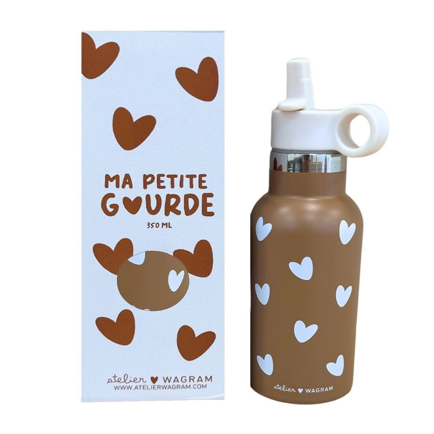 GOURDE ISOTHERME ENFANT EN ACIER INOXYDABLE – COULEUR CARAMEL | Atelier Wagram - Lili Margaret