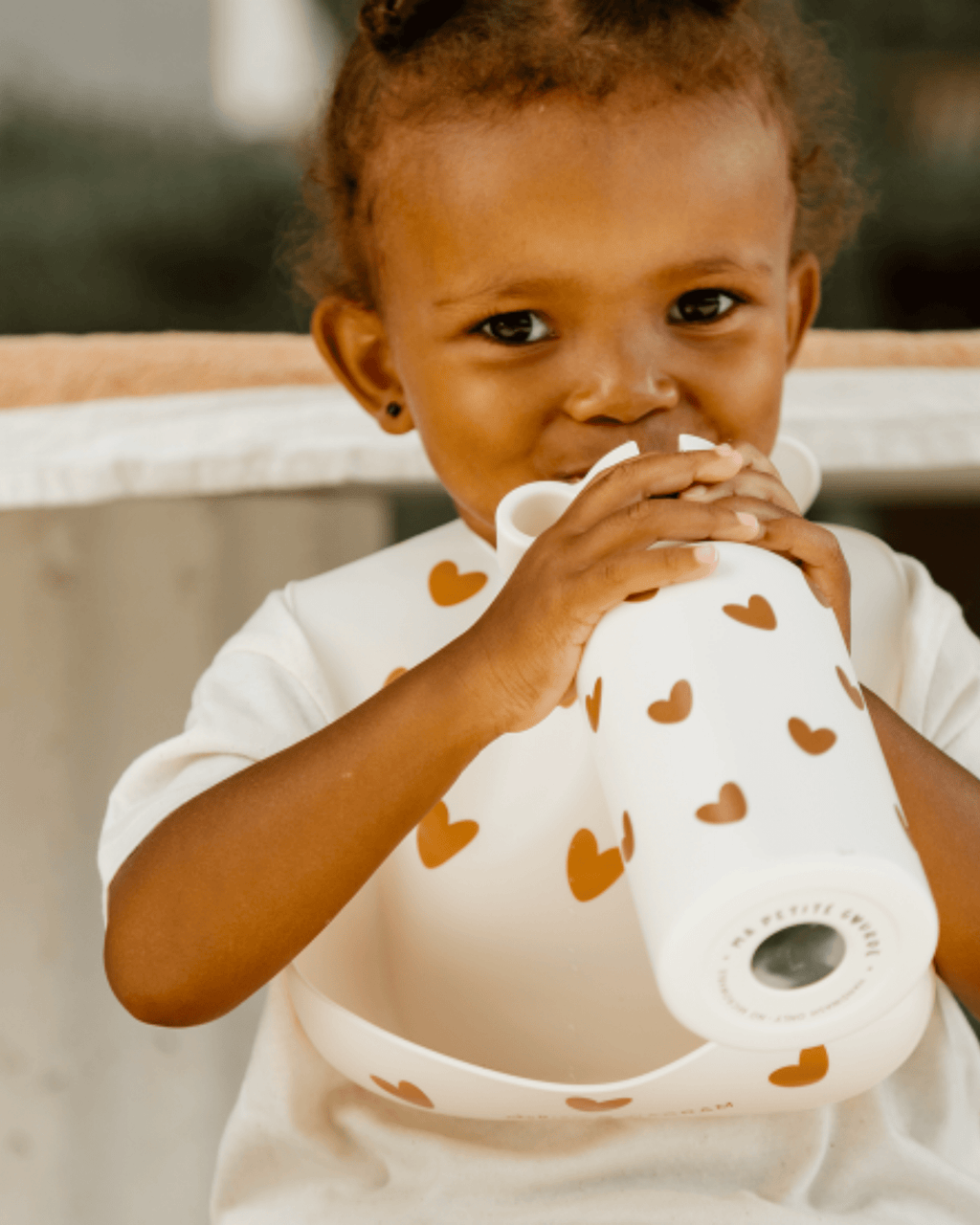 Gourde isotherme enfant en acier inoxydable – couleur crème | atelier wagram