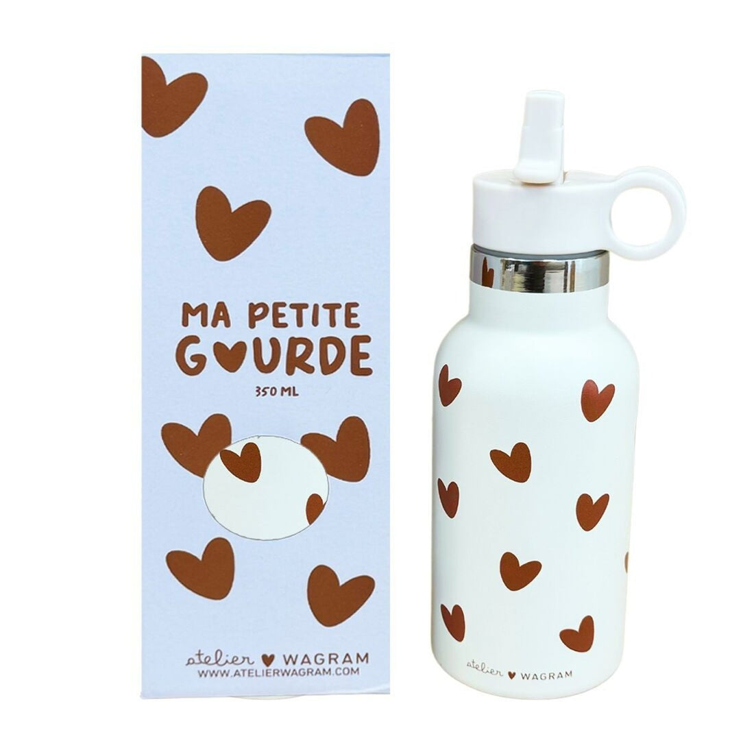 GOURDE ISOTHERME ENFANT EN ACIER INOXYDABLE – COULEUR CRÈME | Atelier Wagram - Lili Margaret