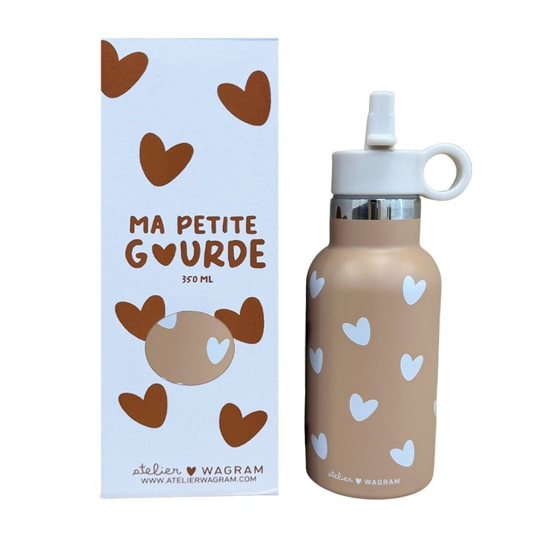 GOURDE ISOTHERME ENFANT EN ACIER INOXYDABLE – COULEUR NOUGAT | Atelier Wagram - Lili Margaret