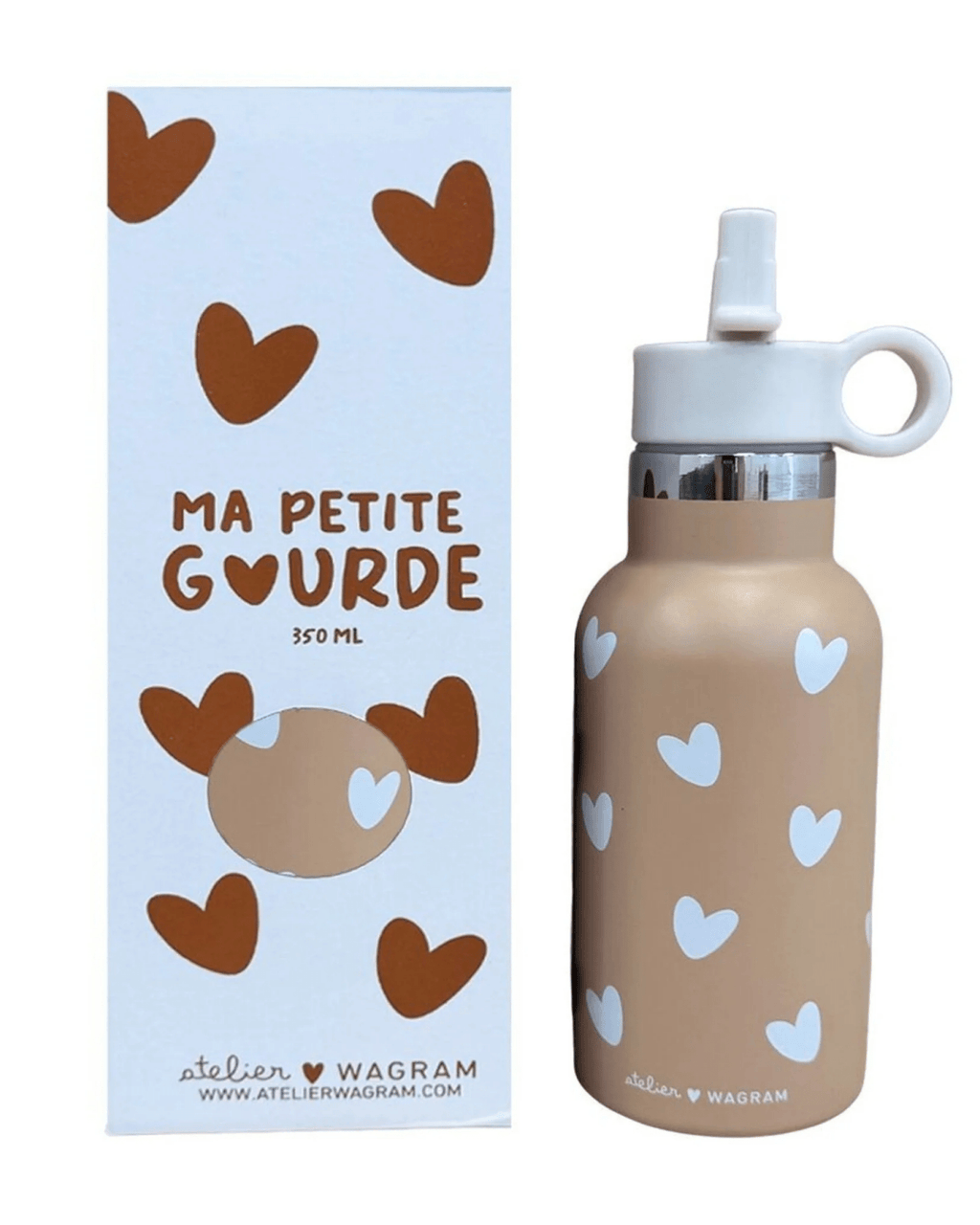 Gourde isotherme enfant en acier inoxydable – couleur nougat | atelier wagram