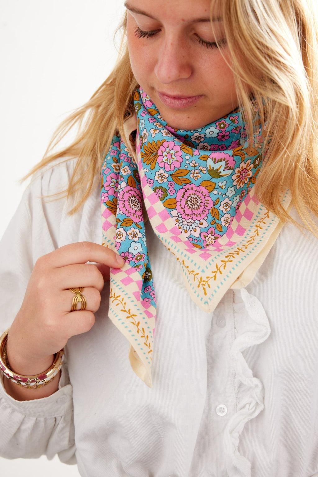 Grand foulard Amaia Turquoise