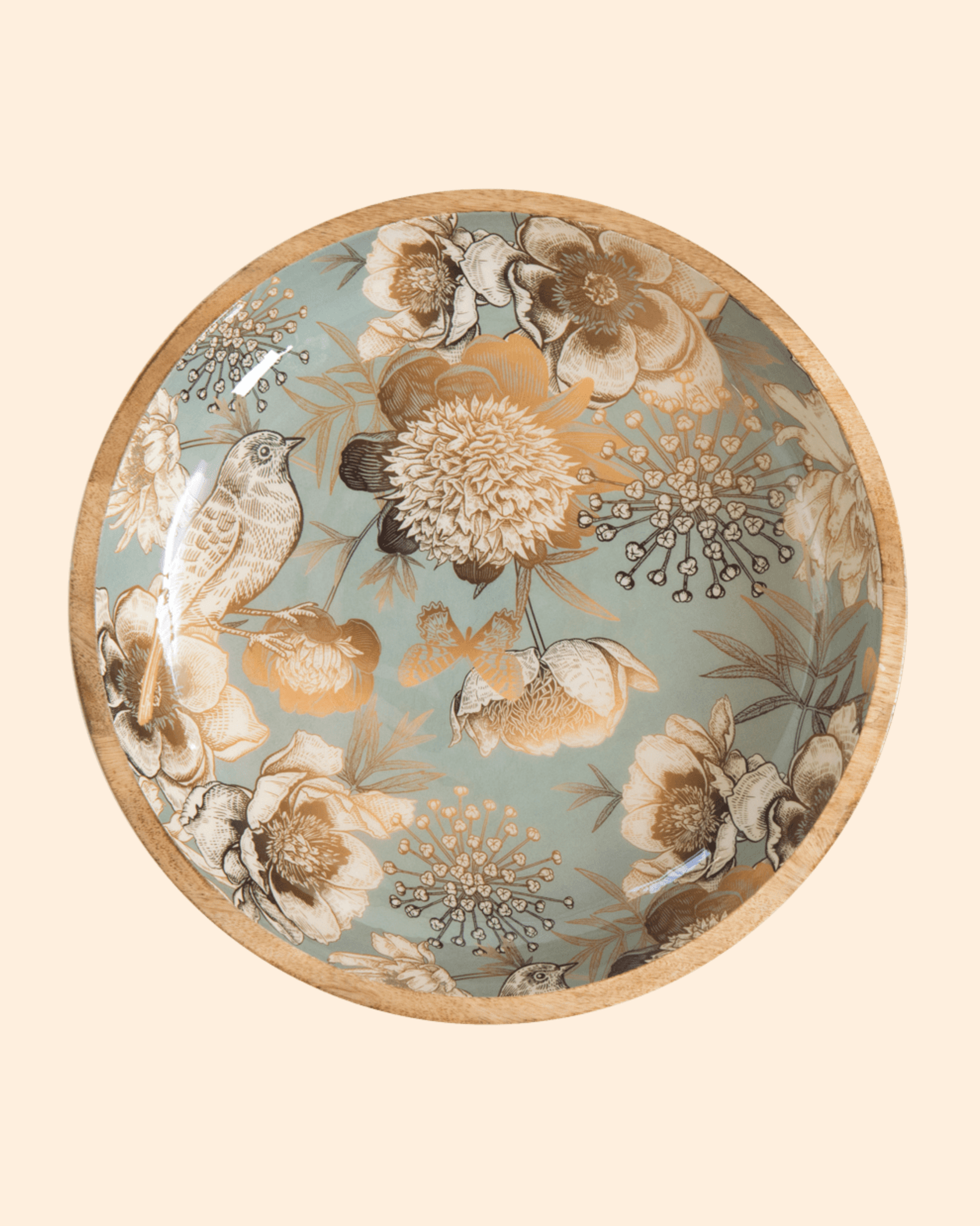 GRAND PLAT DE PRÉSENTATION BOIS DE MANGUIER Golden Bird - By Room - Lili Margaret