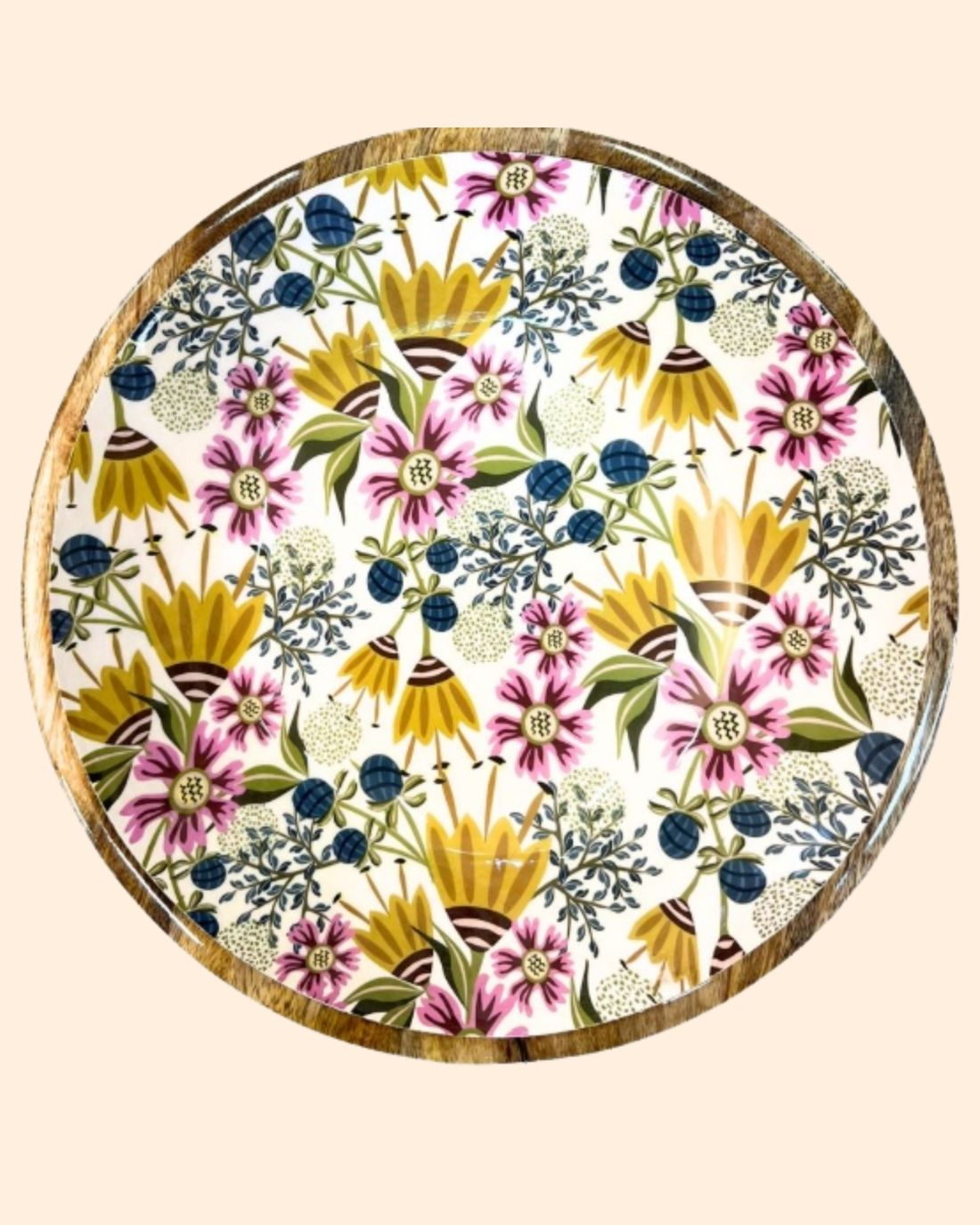 Grand plat de présentation champ fleuri - by room