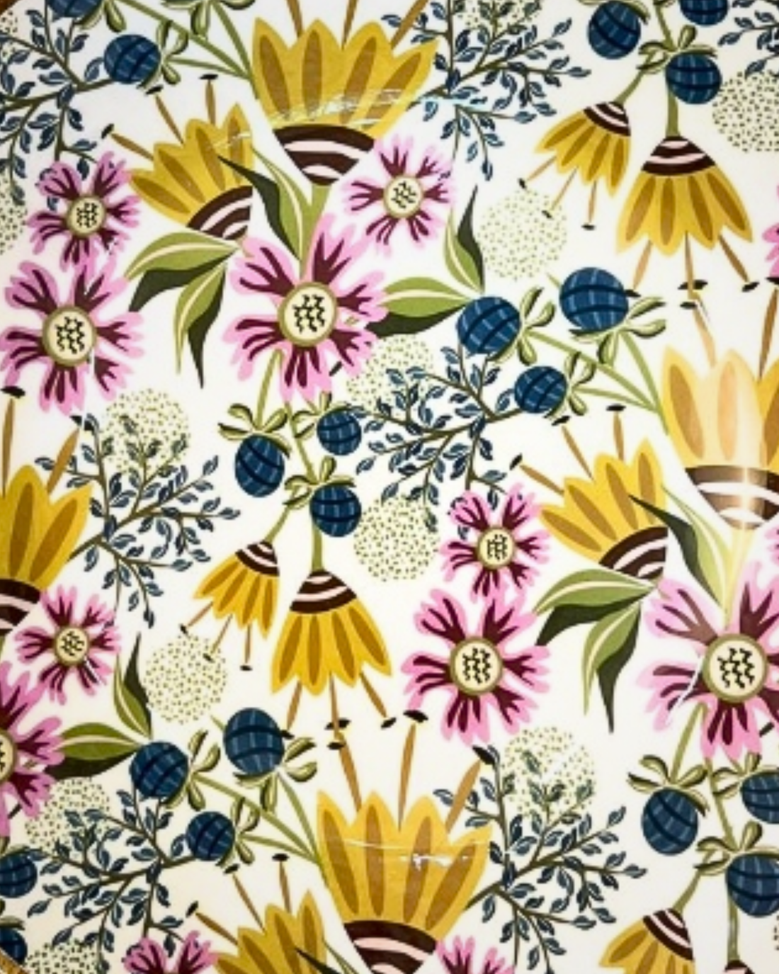 Grand plat de présentation champ fleuri - by room