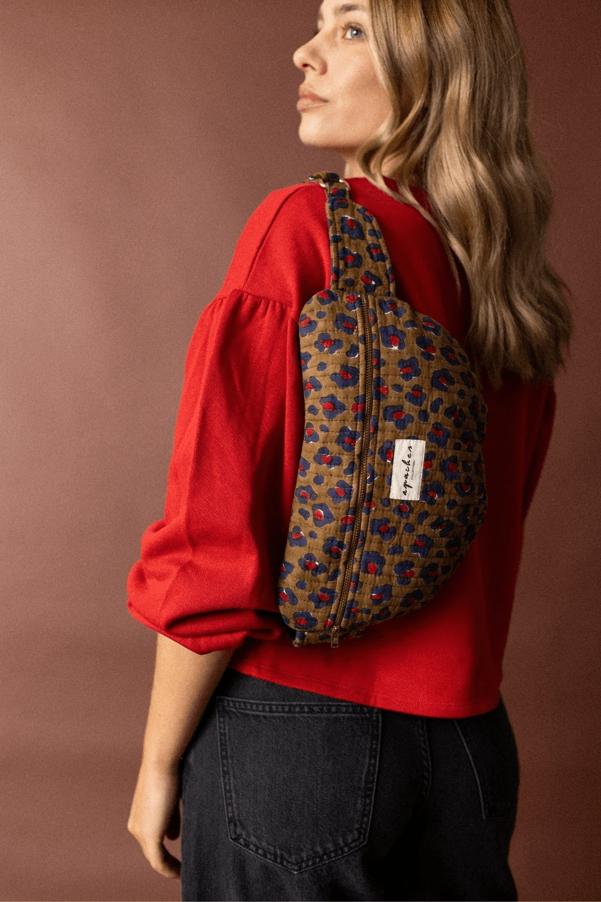 Grand sac banane Keli Léopard Fire - Apaches collections