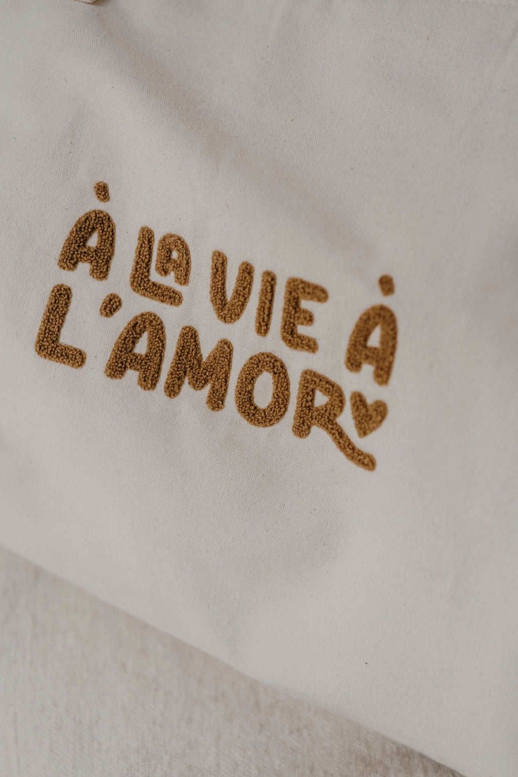 Cabas xl en toile a la vie à l'amor - zakuw