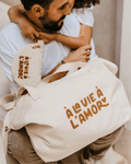 Cabas xl en toile a la vie à l'amor - zakuw