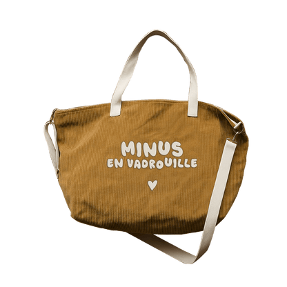 Grand sac cabas minus en vadrouille en velours - zakuw - Lili Margaret