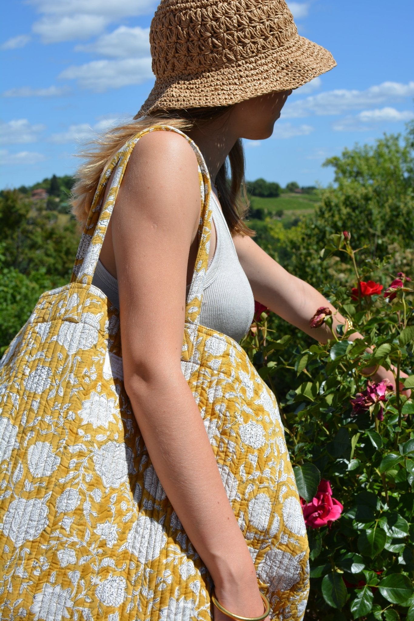 Grand sac week end femme Tupia Absynthe en tissu