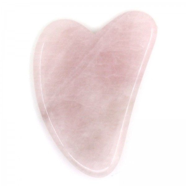 Guasha en quartz rose avec housse - zen arôme