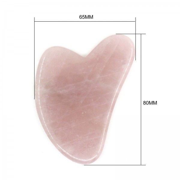 Guasha en quartz rose avec housse - zen arôme