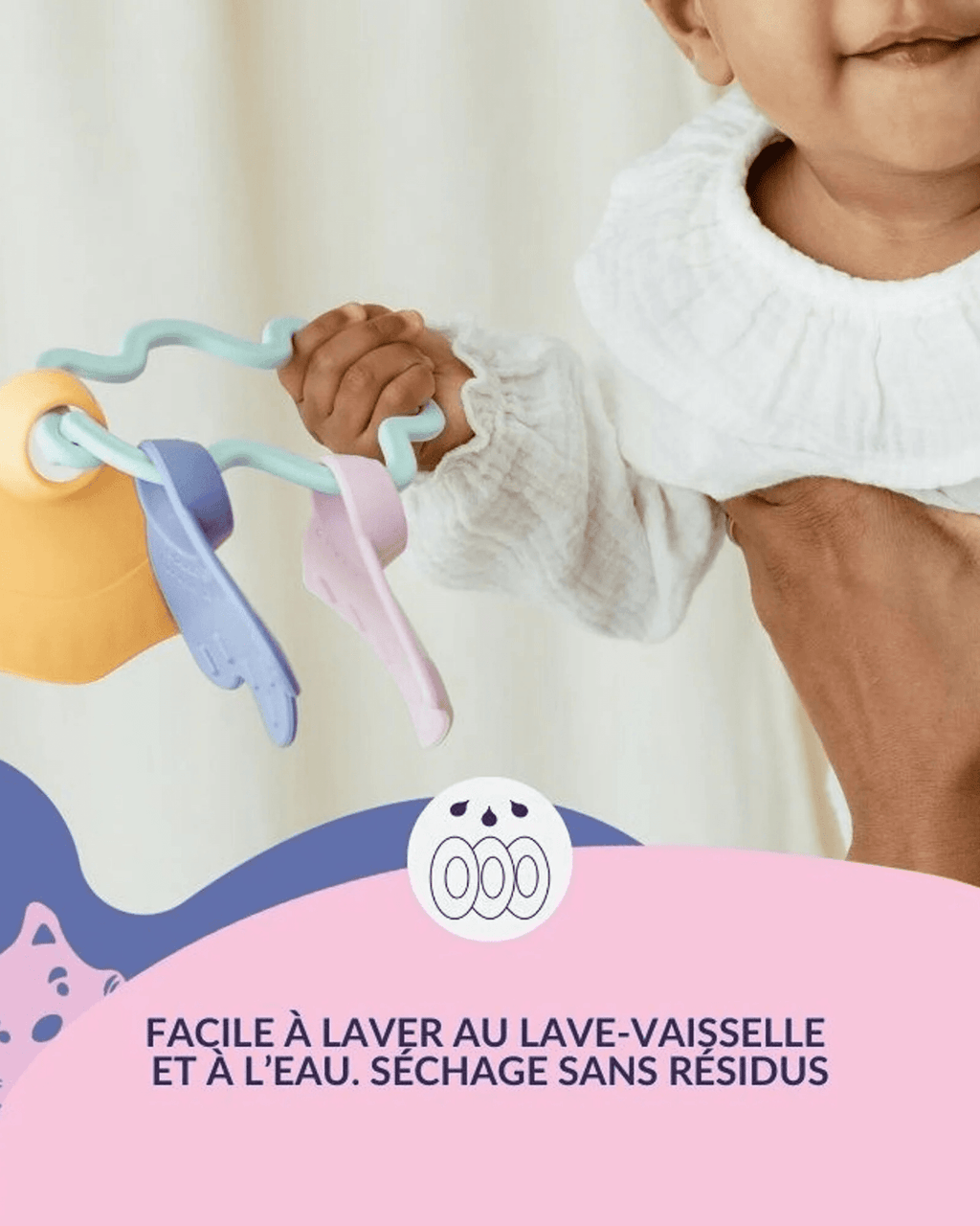 Hochet d'éveil pour bébé - le jouet simple.